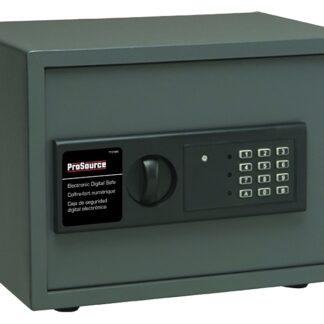 ProSource JL-45891-3L Digital Electronic Safe, 13-3/4 in W x 9-7/8 in D x 9-7/8 in H Exterior, Solid Steel, Dark Gray