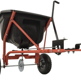 Agri-Fab 45-0527 Broadcast Spreader, 17,500 sq-ft Coverage Area, 110 lb Hopper, Poly Hopper, Pneumatic Wheel