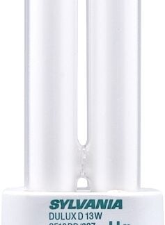 Sylvania 20644 Compact Fluorescent Bulb, 26 W, T12 Lamp, G24Q-3 Lamp Base, 989 Lumens, 3500 K Color Temp, White Light