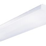 Metalux WS232 Wraparound Light, 64 W, 2-Lamp, T8 Bulb, Bi-Pin Lamp Base, Metal Fixture, White Fixture