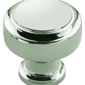 Amerock Highland Ridge Series BP55312PN Cabinet Knob, 1-3/16 in Projection, Zinc, Polished Nickel