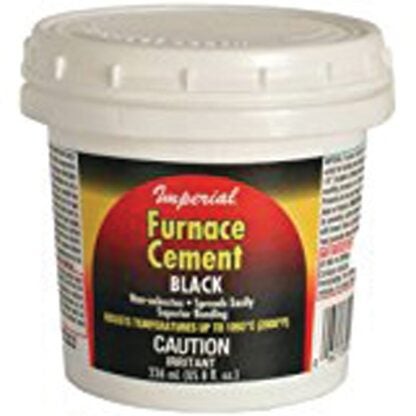 Imperial KK0077-A Furnace Cement, Paste, Black, 8 oz Tub