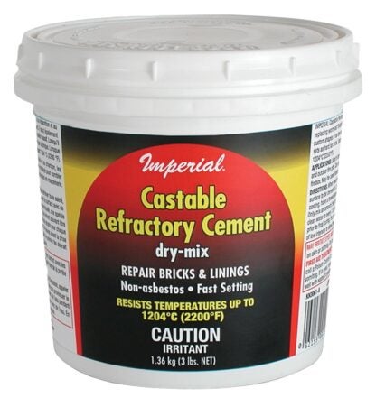 Imperial KK0062 Refractory Cement, Solid, Light Brown, 12 lb Tub