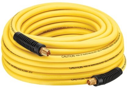 Bostitch HOPB1450 Air Hose, 1/4 in OD, 50 ft L, 300 psi Pressure, PVC/Rubber, Yellow