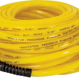 Bostitch PRO-1450 Air Hose, 1/4 in OD, 50 ft L, MNPT, 300 psi Pressure, Polyurethane, Yellow