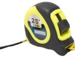 Vulcan 26-7.5X25-G Tape Measure, 25 ft L Blade, 1 in W Blade, Steel Blade, ABS Plastic Case, Lime Case