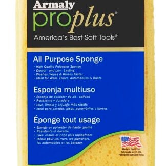 Armaly ProPlus 00027 Large Economy Sponge, 7 in L, 4-1/2 in W, 2-2/5 in Thick, Polyester, Yellow