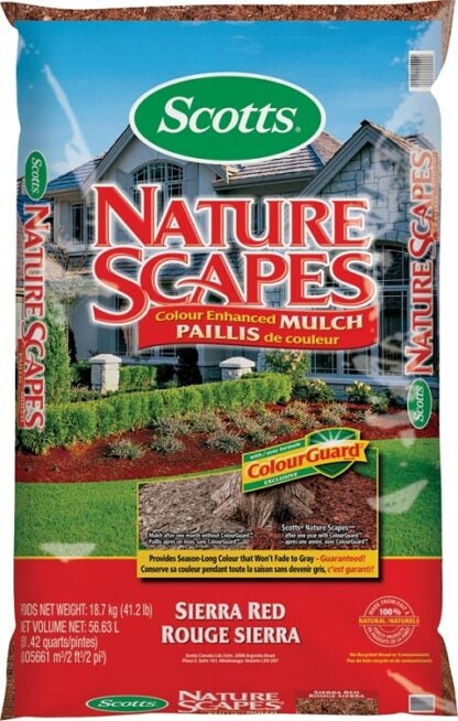 Scotts Nature Scapes 88456750 Color Enhanced Mulch, Solid, Sierra Red, 42.5 L Bag