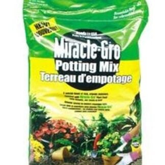 Miracle-Gro 72723430 Potting Mix, Solid, Dark Brown, 17.6 L Bag