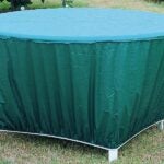 Seasonal Trends CVRA-RT-D Table Cover, 53 in L, 53 in W, 24 in H, Vinyl, Green