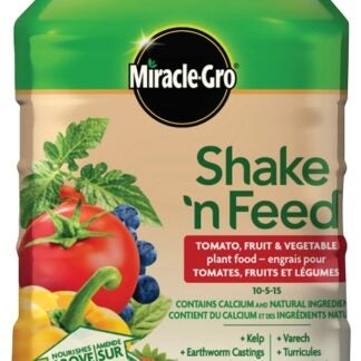 Miracle-Gro Shake 'n Feed 2671306 Tomato/Fruit and Vegetable Plant Food, 453 g, Solid, 10-5-15 N-P-K Ratio