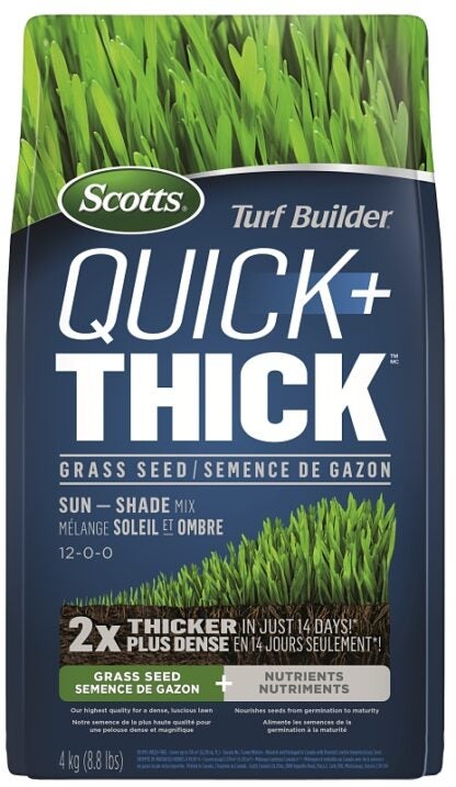 Scotts 12655 Quick + Thick Grass Seed, 4 kg Bag