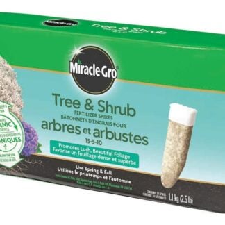 Miracle-Gro 4851612 Tree and Shrub Plant Fertilizer, 1.13 kg Bag, Spike, 15-5-10 N-P-K Ratio