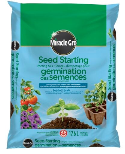 Miracle-Gro 74923250 Seed Starting Potting Mix, 17.6 L Bag