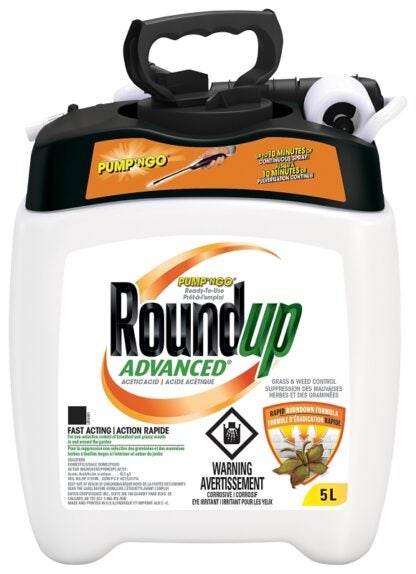 Roundup 5024304 Ready-To-Use Grass and Weed Control, 5 L Jug