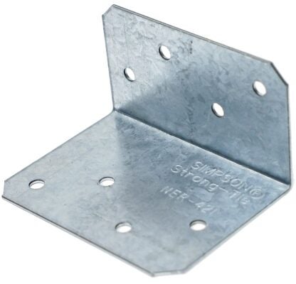 Simpson Strong-Tie A88 Angle, 8 in W, 8 in D, 2 in H, Steel, Galvanized/Zinc Sells in Quantity of 10