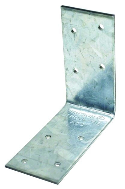 Simpson Strong-Tie A33 Angle, 3 in W, 3 in D, 1-1/2 in H, Steel, Galvanized/Zinc Sells in Quantity of 25