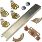 Johnson Hardware 2200482D By-Pass Door Hardware Set, 47 in L Track, For: 50 lb Sliding Doors