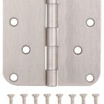 ProSource 20348SNX Door Hinge, Steel, Satin Nickel, Loose Pin, 180 deg Range of Motion, Screw Mounting