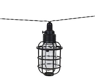 Boston Harbor 27099 Solar String Lantern Light, Ni-MH Battery, AA Battery, 10-Lamp, LED Lamp, Plastic Fixture, Black