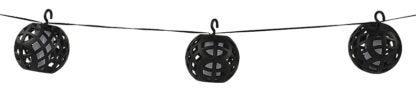 Boston Harbor 27100 Solar Dancing Flame Rattan Ball String Light, Ni-MH Battery, AA Battery, 10 per Ball-Lamp, LED Lamp