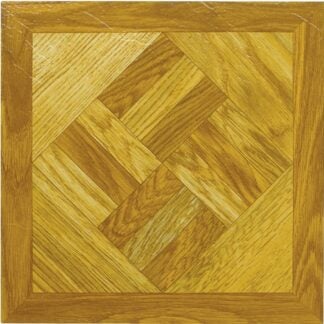 ProSource ELE-1518-3L Vinyl Floor Tile, 12 in L Tile, 12 in W Tile, Square Edge, Wood Geometric