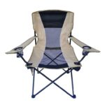 Seasonal Trends FS587N Oversize Back Netting Folding Chair with Side Bag and Cup Holder, 22 in D, 250 lb Capacity