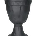 DCN 1420-36 Planter, 15-1/4 in Dia, 20-1/4 in H, Thermoplastic, Black Sells in Quantity of 6