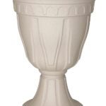 DCN 1420-30 Planter, 15-1/4 in Dia, 20-1/4 in H, Classic, Embossed Design, Resin, Granite, Textured Sells in Quantity of 6