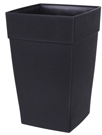 DCN 3508-36 Vertical Planter, 12 in H, 8 in W, 8 in D, Plastic, Black, Textured