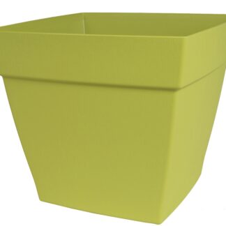 DCN 3616-34 Vertical Patio Planter, 14 in H, 16 in W, 16 in D, Square, Plastic, Bamboo Green, Textured