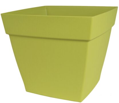 DCN 3616-34 Vertical Patio Planter, 14 in H, 16 in W, 16 in D, Square, Plastic, Bamboo Green, Textured