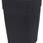 DCN 3516-36 Planter, 24 in H, 16 in W, Thermoplastic, Black