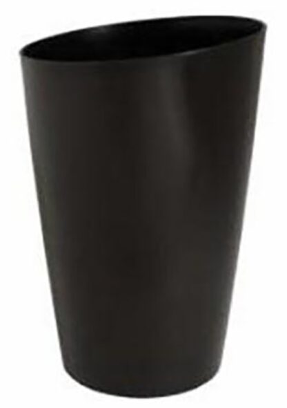 DCN 2209-36 Planter, 9 in Dia, 13-1/2 in H, Thermoplastic, Black