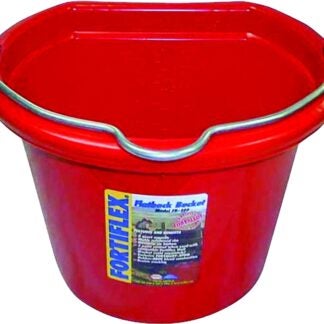 Fortex-Fortiflex FB-108 Series FB-108R Bucket, 8 qt Volume, Rubber/Polyethylene, Red