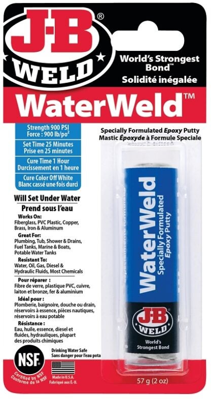 J-B Weld 8277F Epoxy Putty, Off-White, Solid, 2 oz, Tube