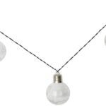 Boston Harbor 27101 Solar Crackle Glass Ball String Light, Ni-MH Battery, AA Battery, 10-Lamp, LED Lamp, Clear