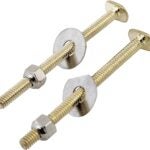 ProSource PMB-229 Bolt Set, Steel, Brass, For: Use to Attach Toilet to Flange