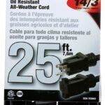 PowerZone OR532725 Extension Cord, 25 ft L, Black