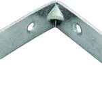 ProSource CB-Z08-013L Corner Brace, 8 in L, 8 in W, 1-1/8 in H, Steel, Zinc-Plated, 5 mm Thick Material Sells in Quantity of 5