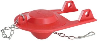 Korky 2001FR Toilet Flapper, Specifications: 2 in Size, Rubber, Red, For: 2 in Opening Flush Valve Toilet