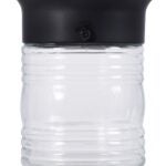 Sylvania 60027 Jelly Jar Fixture, 120 V, 1-Lamp, LED Lamp, Metal Fixture, Black Fixture, Matte Fixture