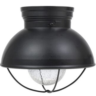 Sylvania 60051 Ceiling Light Fixture, 120 V, 1-Lamp, LED Lamp, 800 Lumens Lumens, 80 CRI, Metal Fixture, Black Fixture