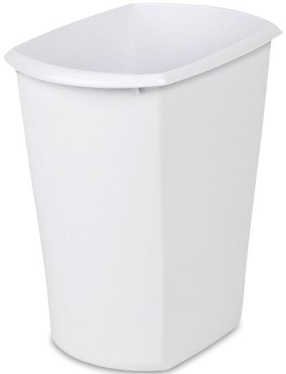 Sterilite 10518006 Waste Basket, 3 gal Capacity, White, 13 in H Sells in Quantity of 6