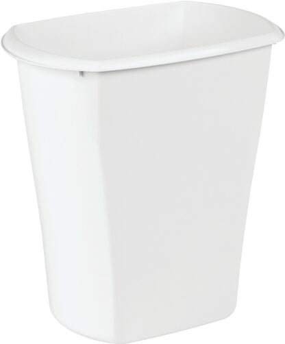 Sterilite 10528006 Waste Basket, 5.5 gal Capacity, White, 15-7/8 in H Sells in Quantity of 6