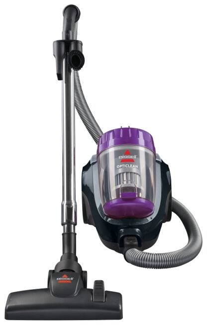 Bissell OptiClean 1989D Cyclonic Bagless Canister Vacuum, 2.2 L Vacuum, Multi-Level Filter, 16 ft L Cord