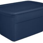 Sterilite 17367406 Storage Tote, Plastic, Marine Blue, 30-1/2 in L, 20-1/4 in W, 17-1/8 in H Sells in Quantity of 6