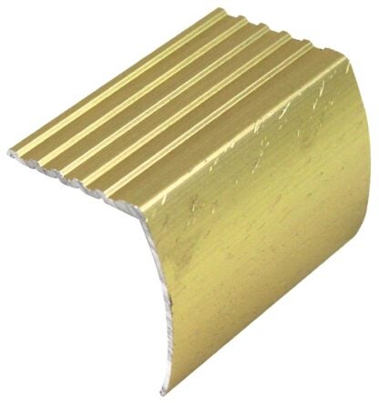 Shur-Trim FA2190HGA12 Stair Nose Moulding, 12 ft L, 1-1/8 in W, Aluminum, Hammered Gold