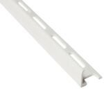 Shur-Trim ET1034WHT08 Tile Edge, 8 ft L, 7/8 in W, Vinyl, White