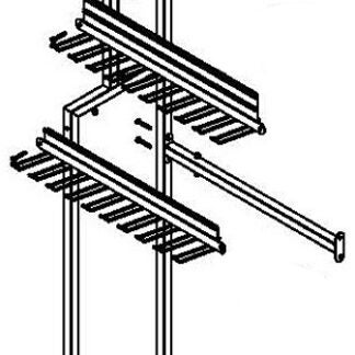 Loxcreen FAWING1824 Display Rack, Aluminum/Wood